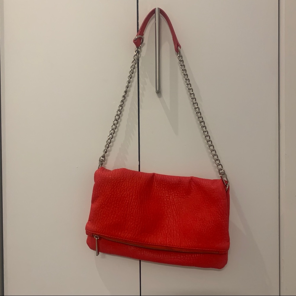 Express red crossbody/clutch bag